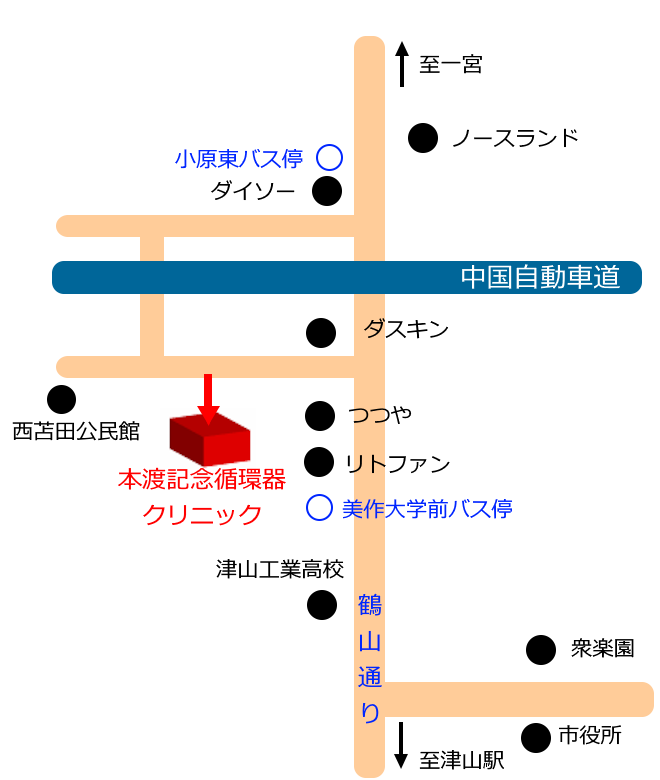 クリニック周辺の地図